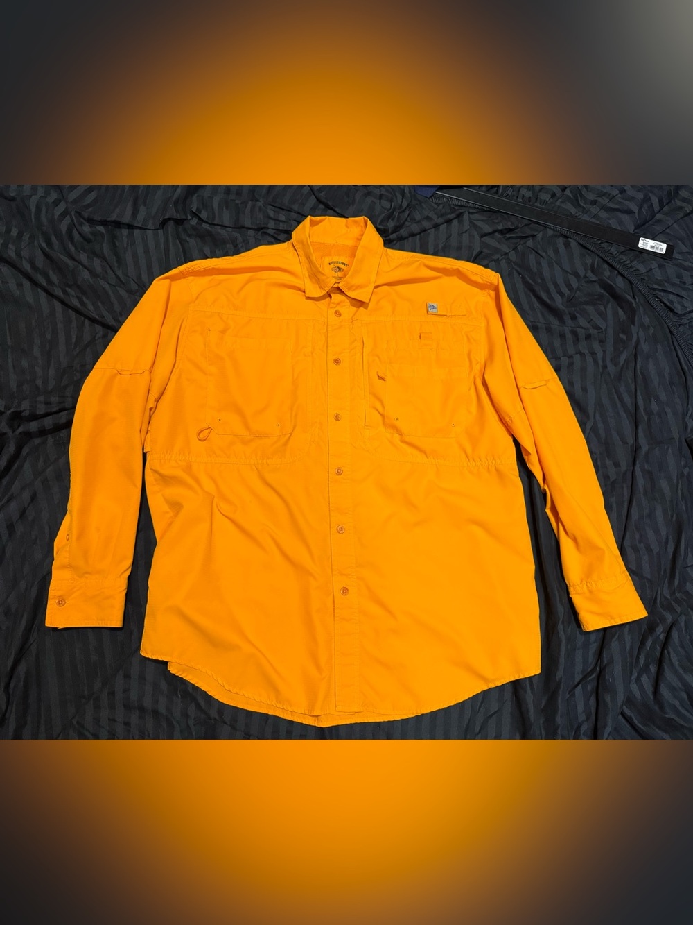 Reel Legends Men’s Fishing Shirt Large Orange